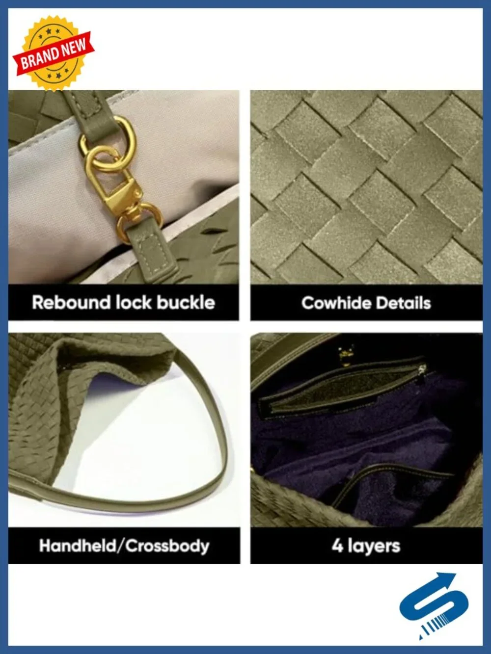 Suede Woven Tote Bag for Women, Roomy Hobo Shoulder Purse